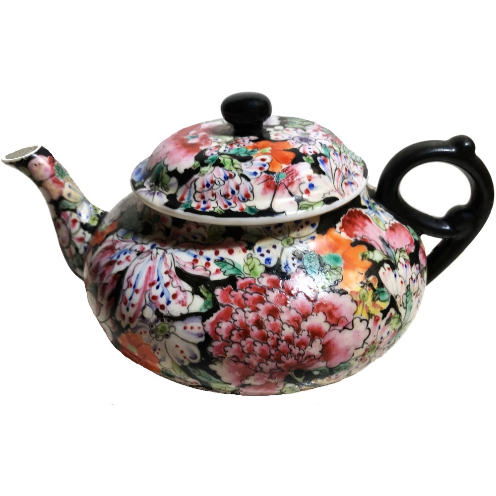 ANTIQUE MIILEFLEUR PORCELAIN TEA SET